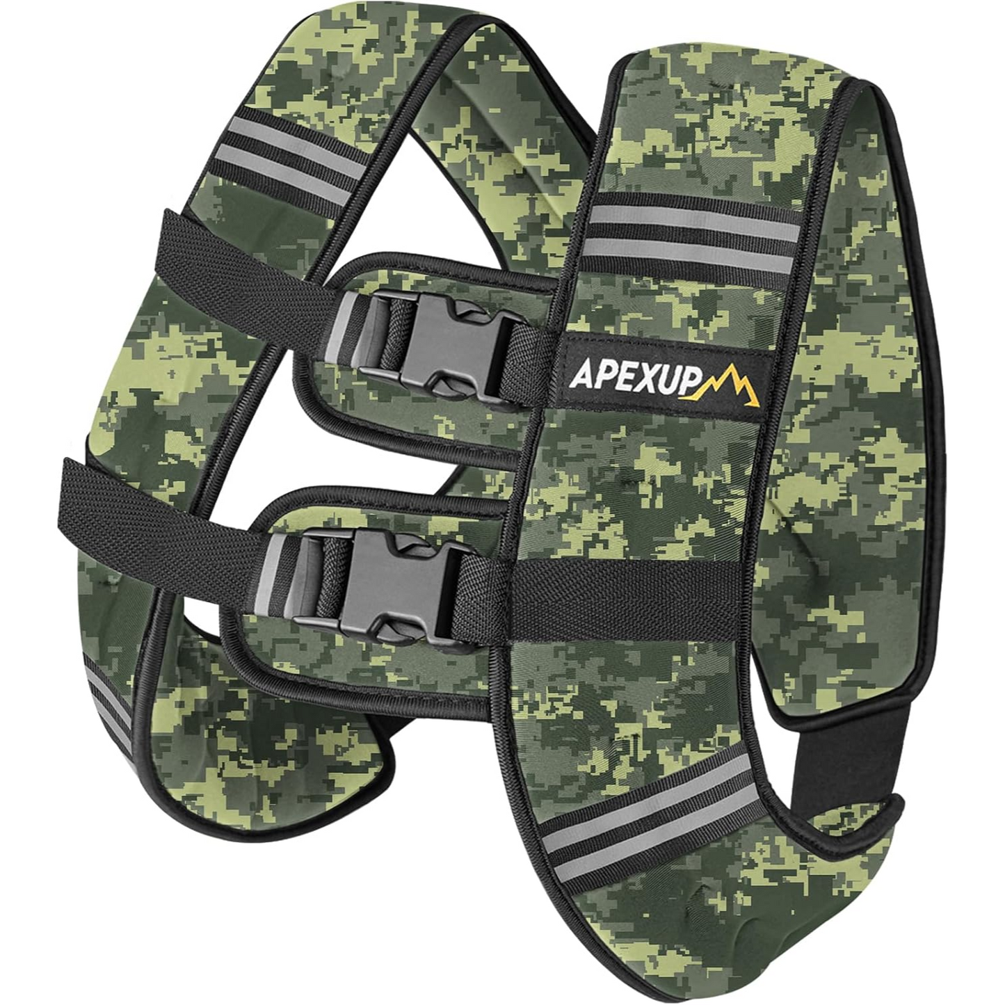 Weighted Vest with Reflective Stripe, Camo (5/10/15/20/25/30 lbs)