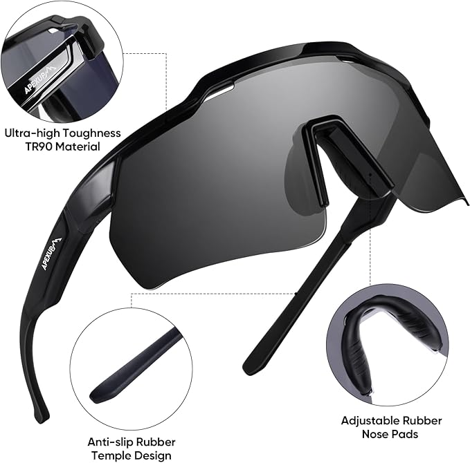 Sports Polarized Sunglasses, UV400 Protection