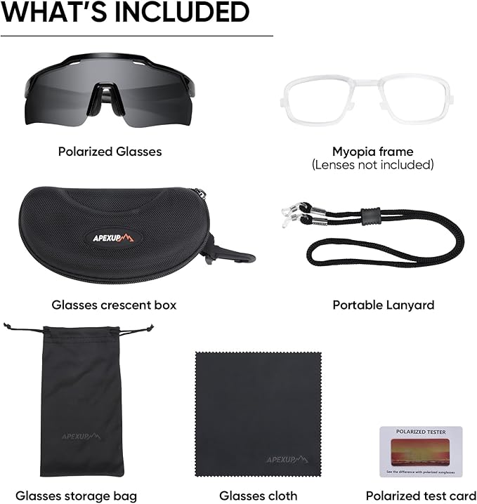 Sports Polarized Sunglasses, UV400 Protection