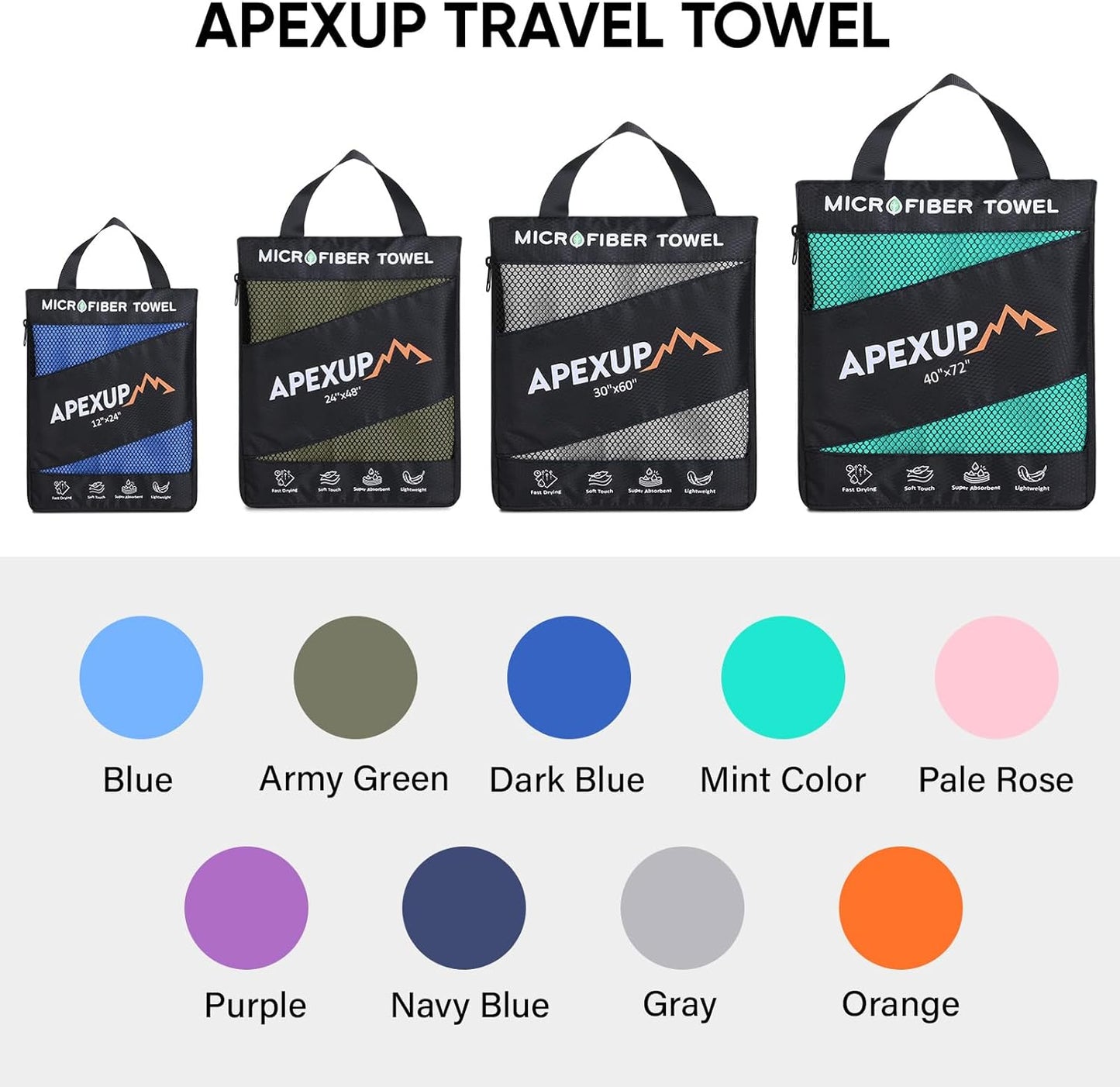 Microfiber Travel Towel Sport Towel, Ultra Absorbent Quick Dry Towel