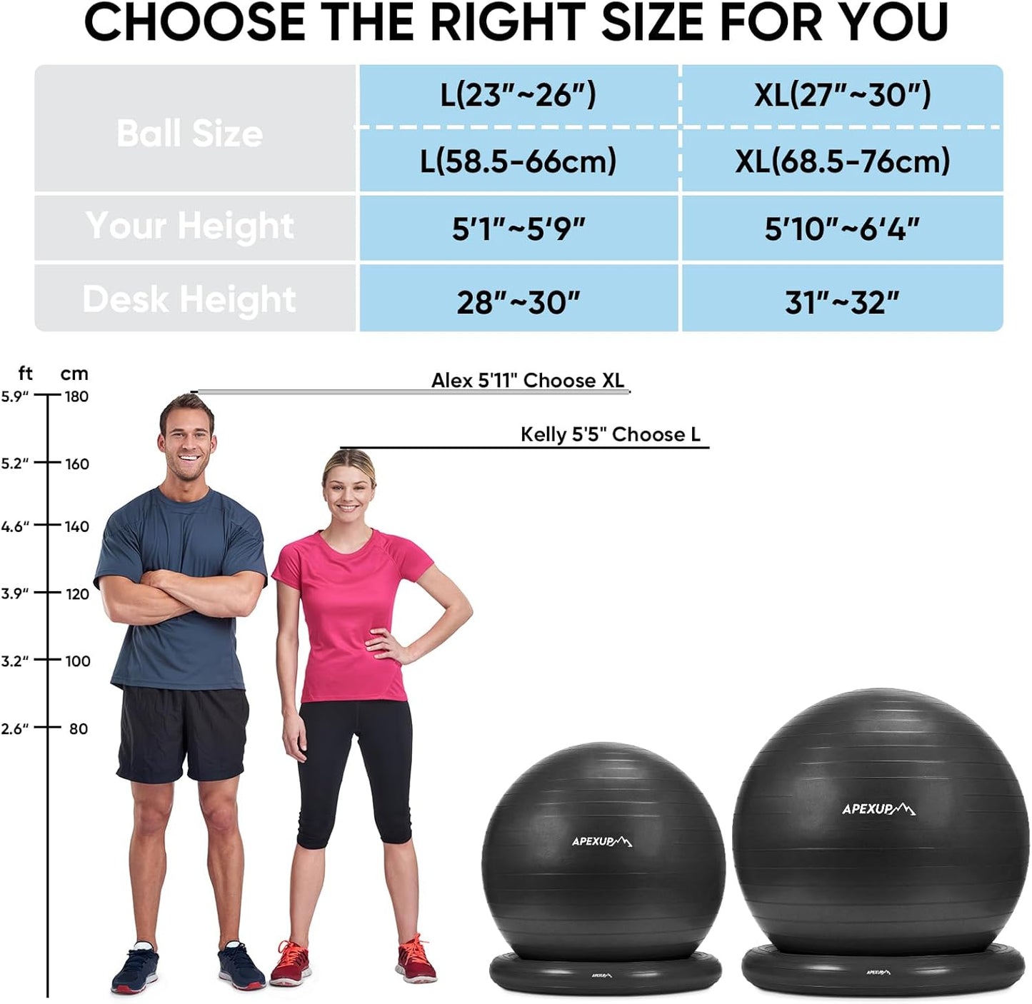 Yoga Ball Chair, Anti Slip Stability Ball Fitness Ball Seat