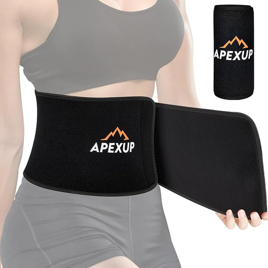 Neoprene Waist Trainer Belt, Slimming Sweat Band with Adjustable Fit & Removable Lumbar Support