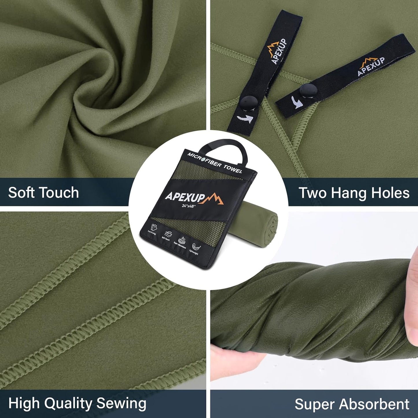 Microfiber Travel Towel Sport Towel, Ultra Absorbent Quick Dry Towel