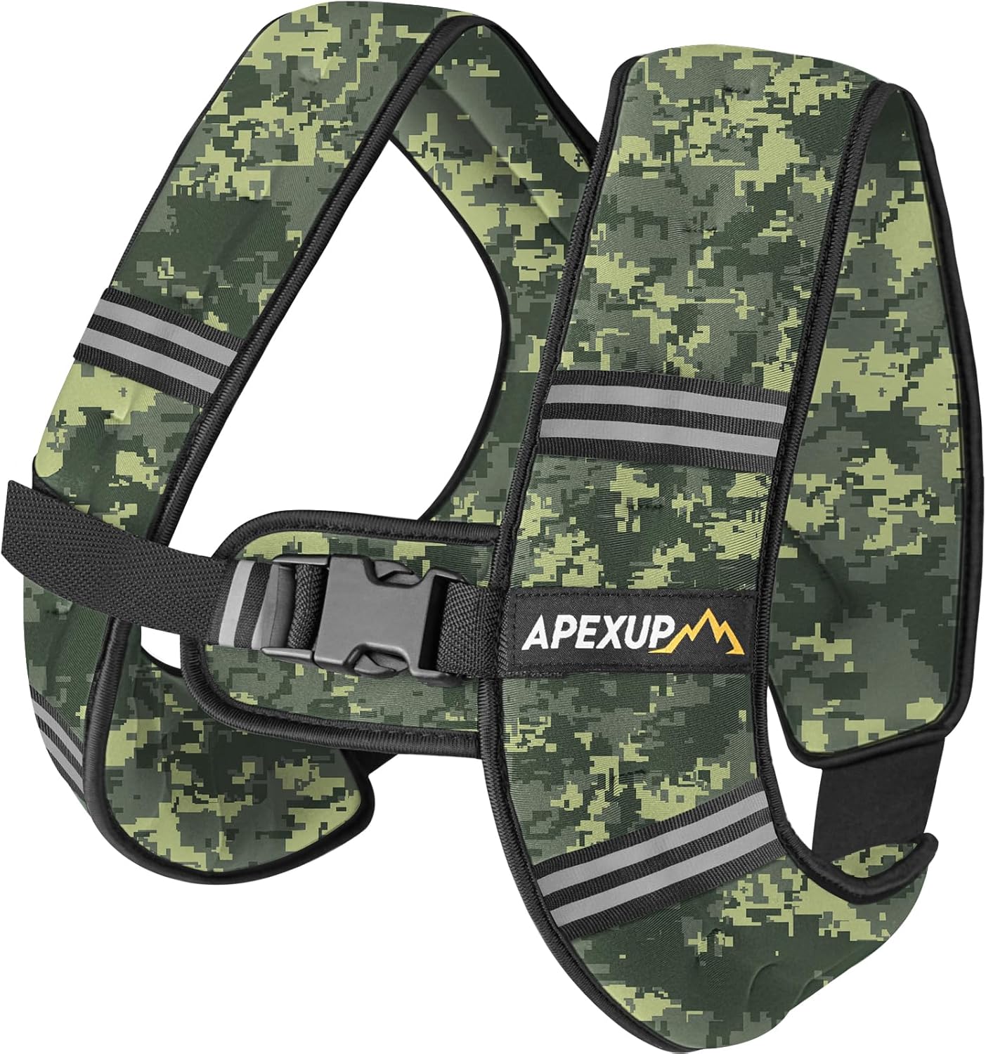 Weighted Vest with Reflective Stripe, Camo (5/10/15/20/25/30 lbs)