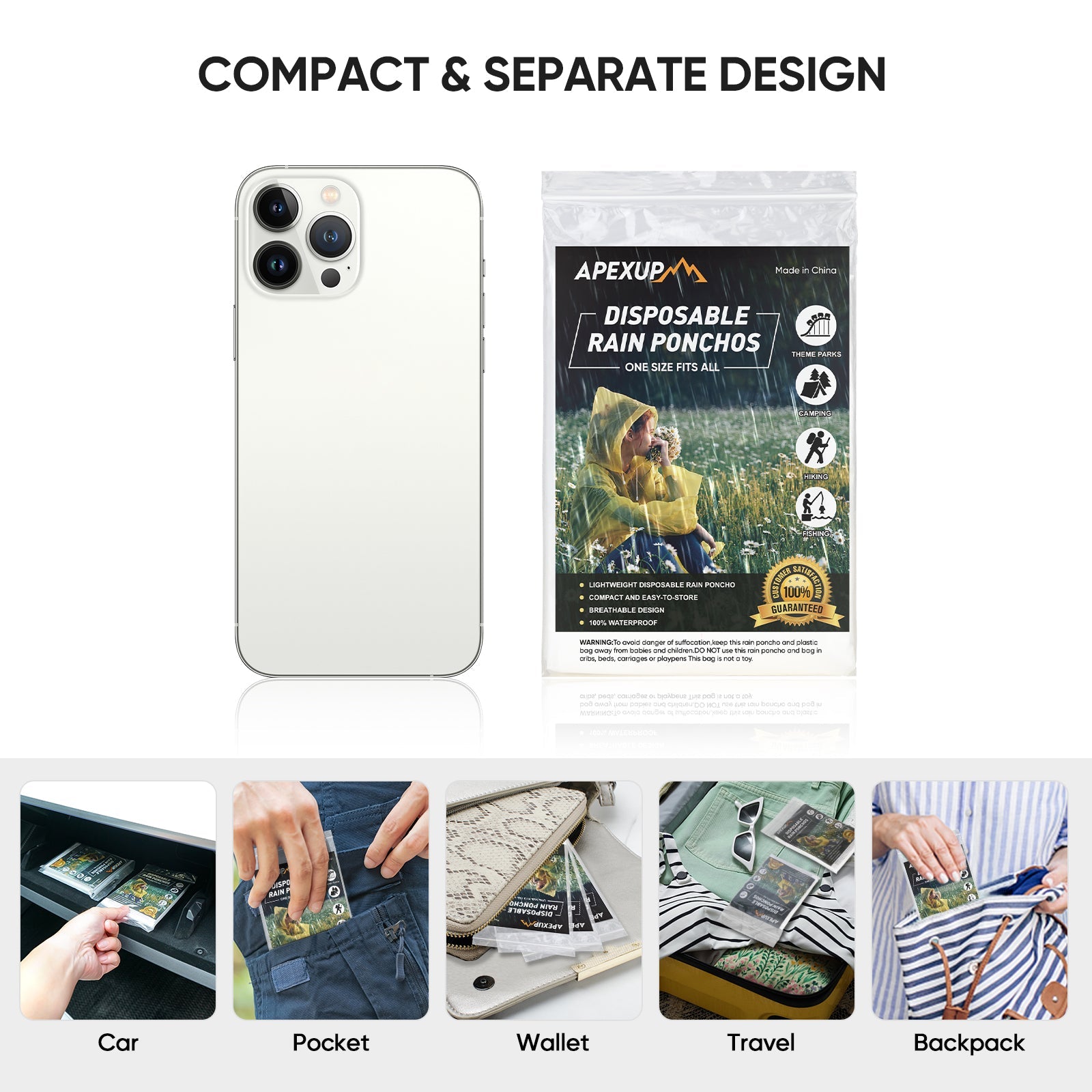 Disposable Rain Ponchos