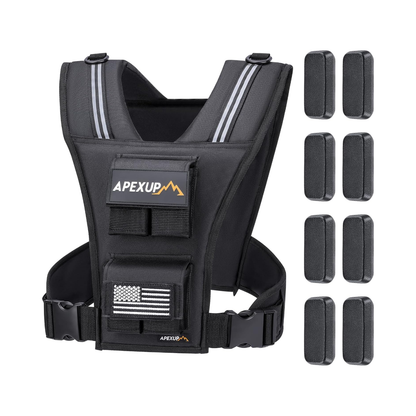 Adjustable Weighted Vest with Reflective Stripe, Iron Weights (20/30/40 lbs)[Upgraded]