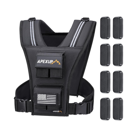 Adjustable Weighted Vest with Reflective Stripe, Iron Weights (20/30/40 lbs)[Upgraded]