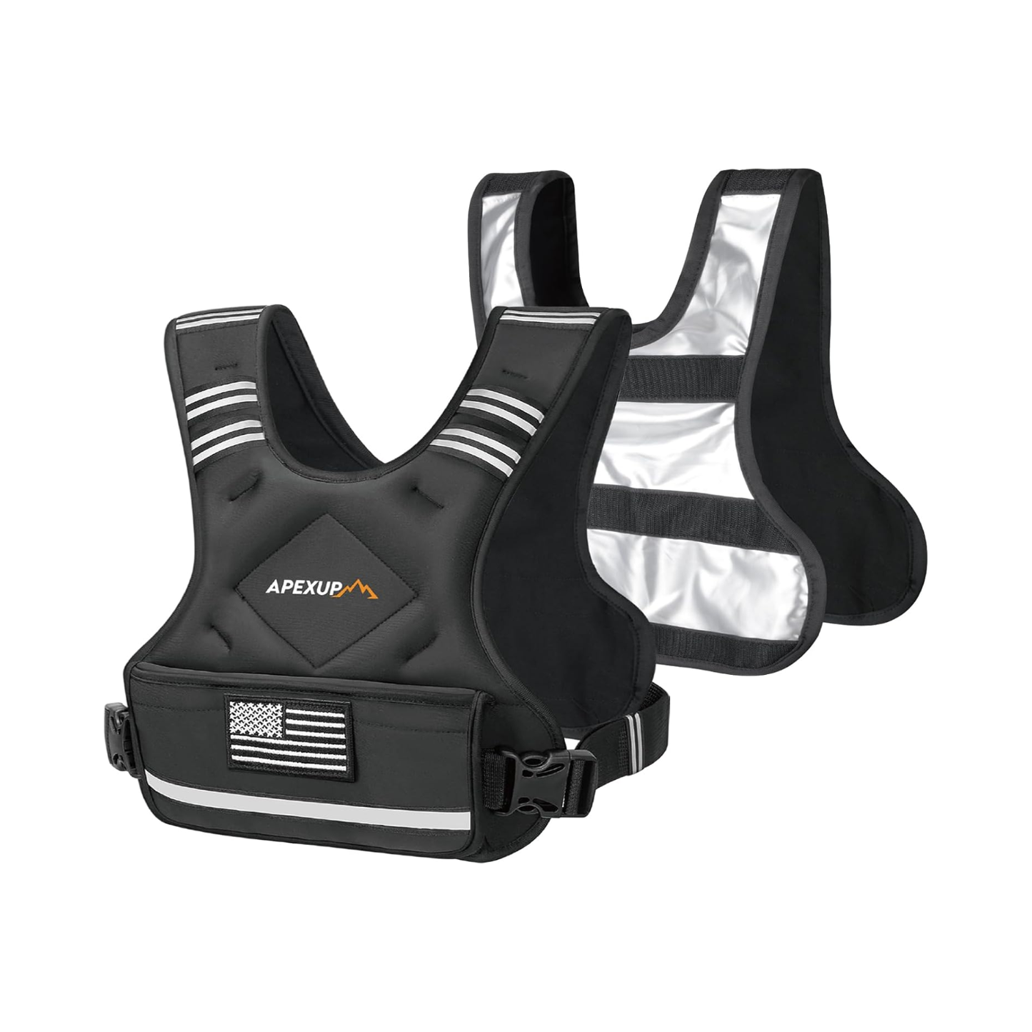 Adjustable Weighted Vest with Removable Waterproof Liner, 6 Ironsand Weights and Large Pocket ( 4-10 /12-18 /20-32 lbs)