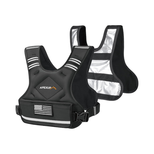 Adjustable Weighted Vest with Removable Waterproof Liner, 6 Ironsand Weights and Large Pocket ( 4-10 /12-18 /20-32 lbs)