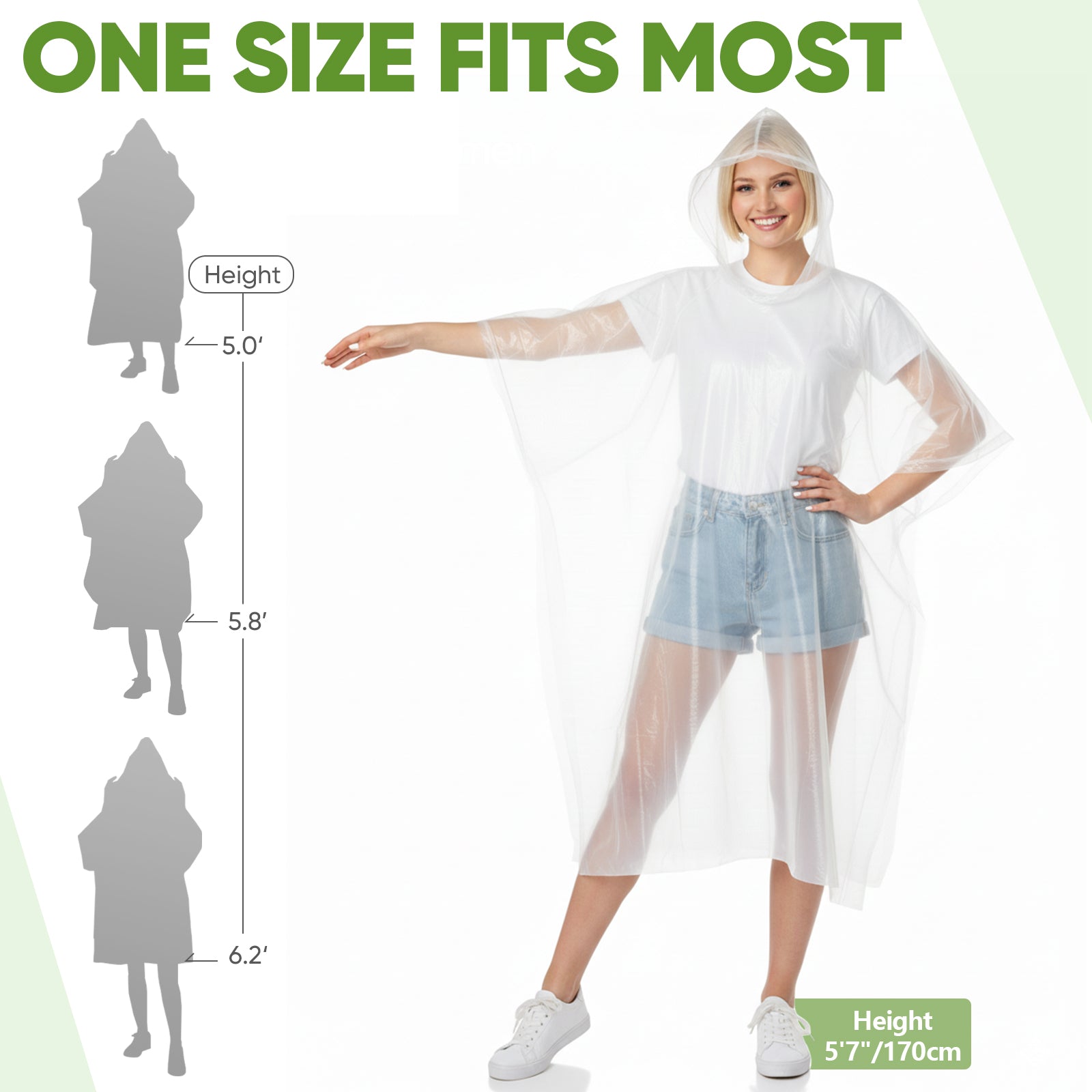 Disposable Rain Ponchos, Emergency Rain Ponchos