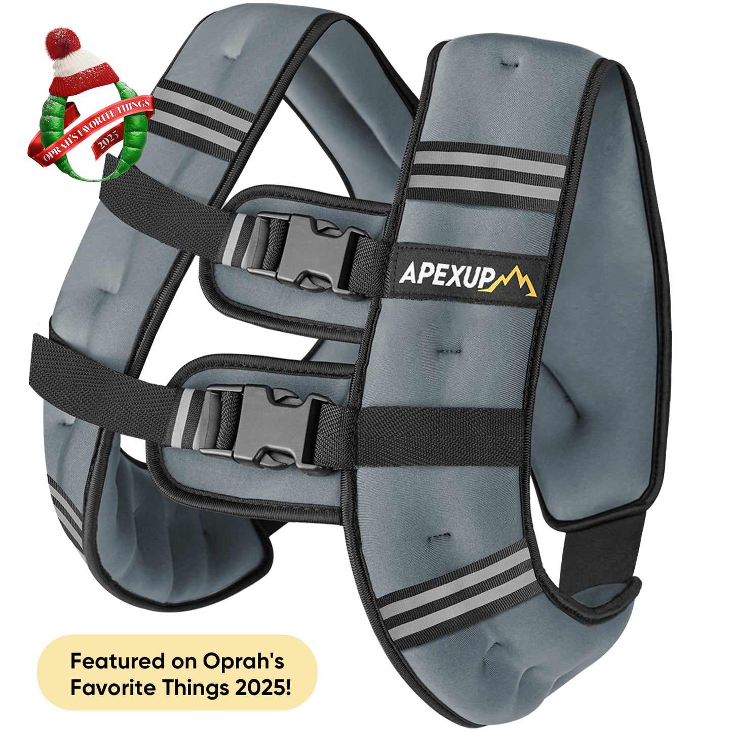 Weighted Vest with Reflective Stripe (5/10/15/20/25/30 lbs)