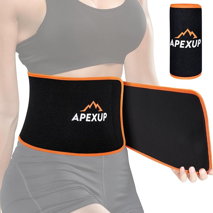 Neoprene Waist Trainer Belt, Slimming Sweat Band with Adjustable Fit & Removable Lumbar Support