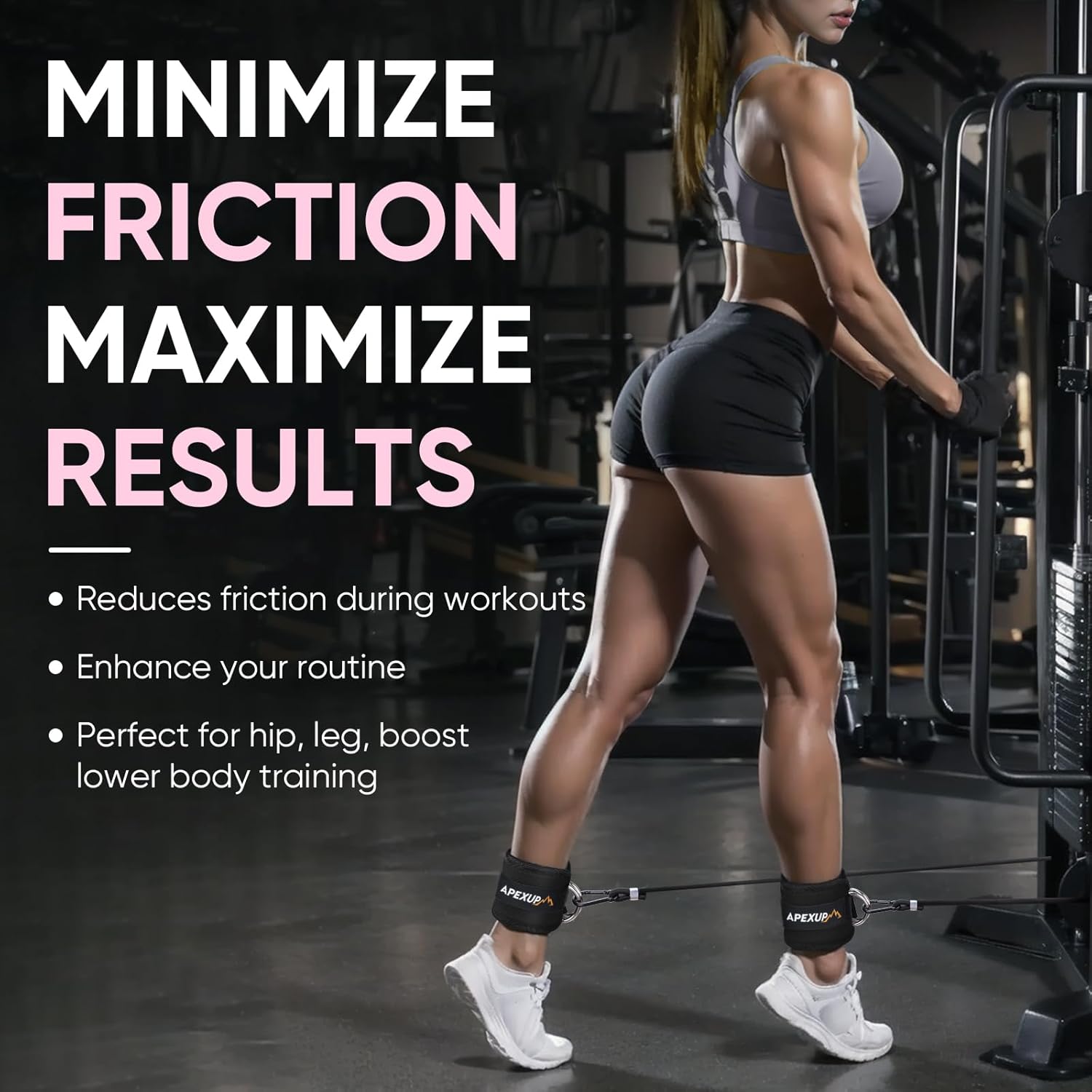 Ankle Strap for Cable Machine, Ankle Resistance Bands, Cable Kickback Ankle Straps