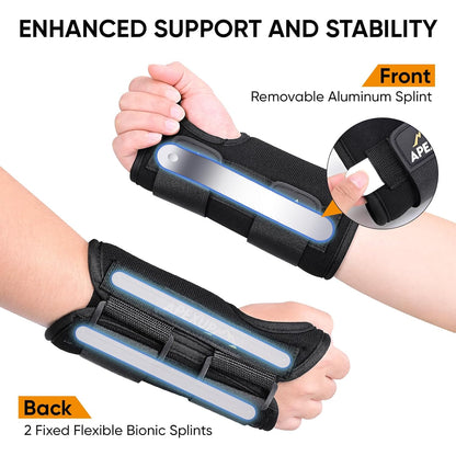 Adjustable Wrist Brace for Carpal Tunnel, with Wrist Splints