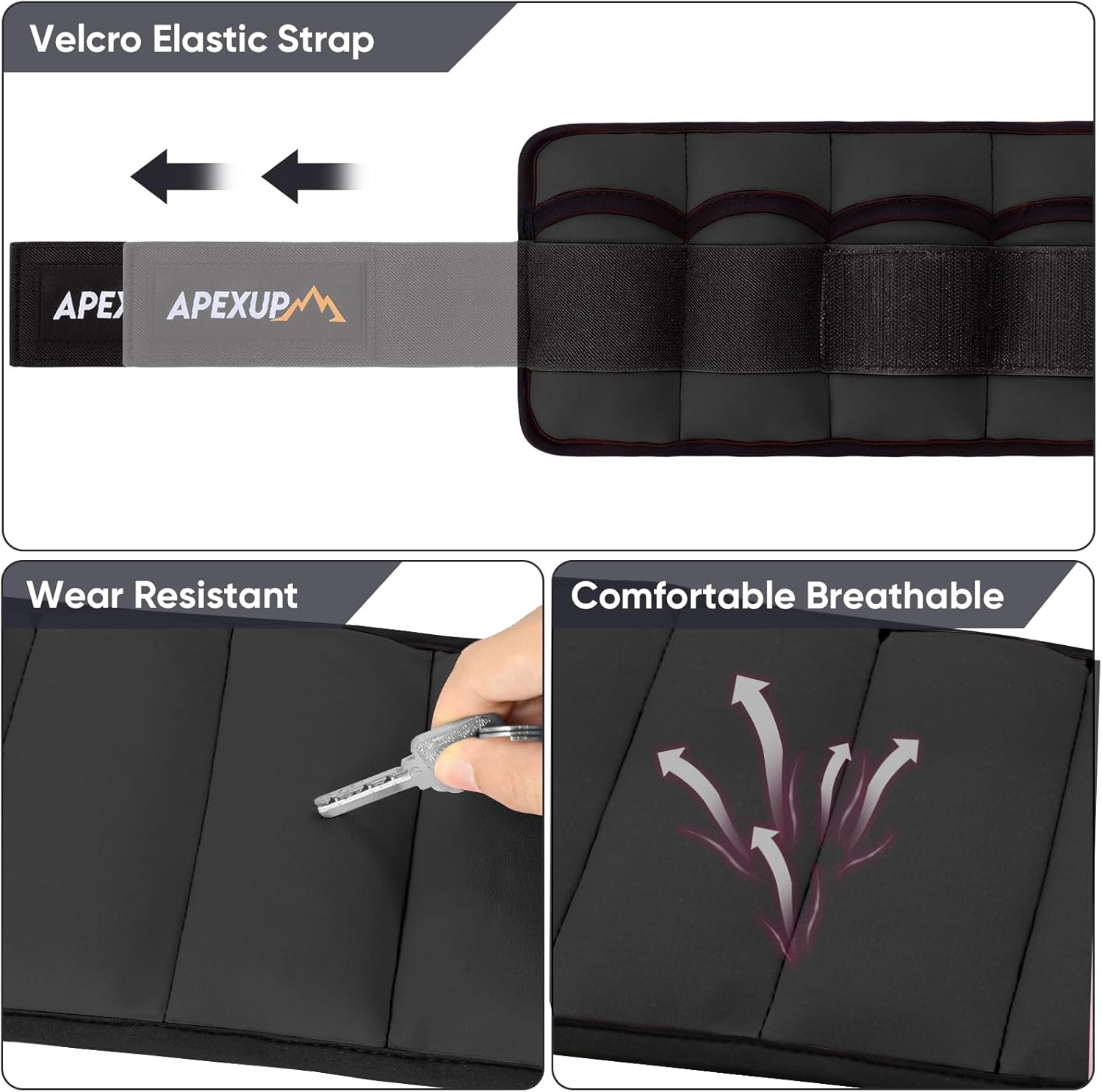 10 lbs/Pair Adjustable Ankle Weights [Upgraded]