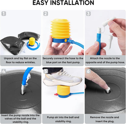 Yoga Ball Chair, Anti Slip Stability Ball Fitness Ball Seat