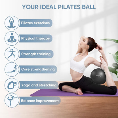 9 Inch Small Exercise Ball, Pilates Ball, Yoga Ball