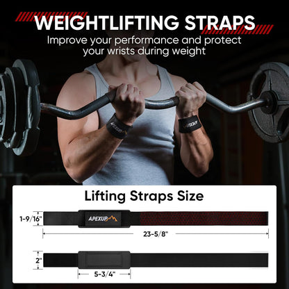 Lifting Wrist Straps with Padded Neoprene