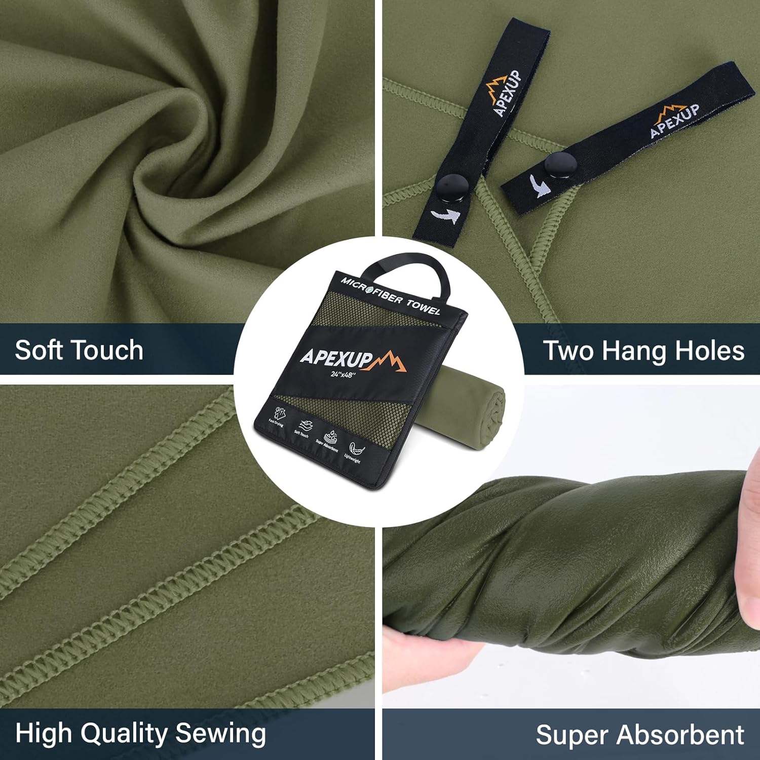 Microfiber Travel Towel Sport Towel, Ultra Absorbent Quick Dry Towel