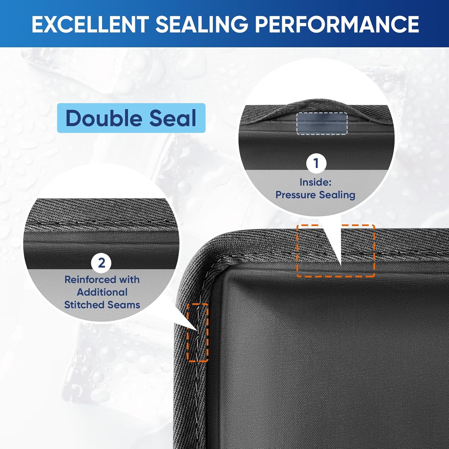 Reusable Gel Ice Packs for Injuries, Flexible Double-Sided Cold Packs