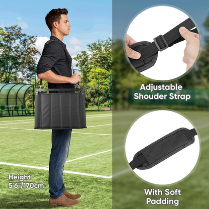 Portable Stadium Seats with Back Support, Large Pocket, Cup Holder