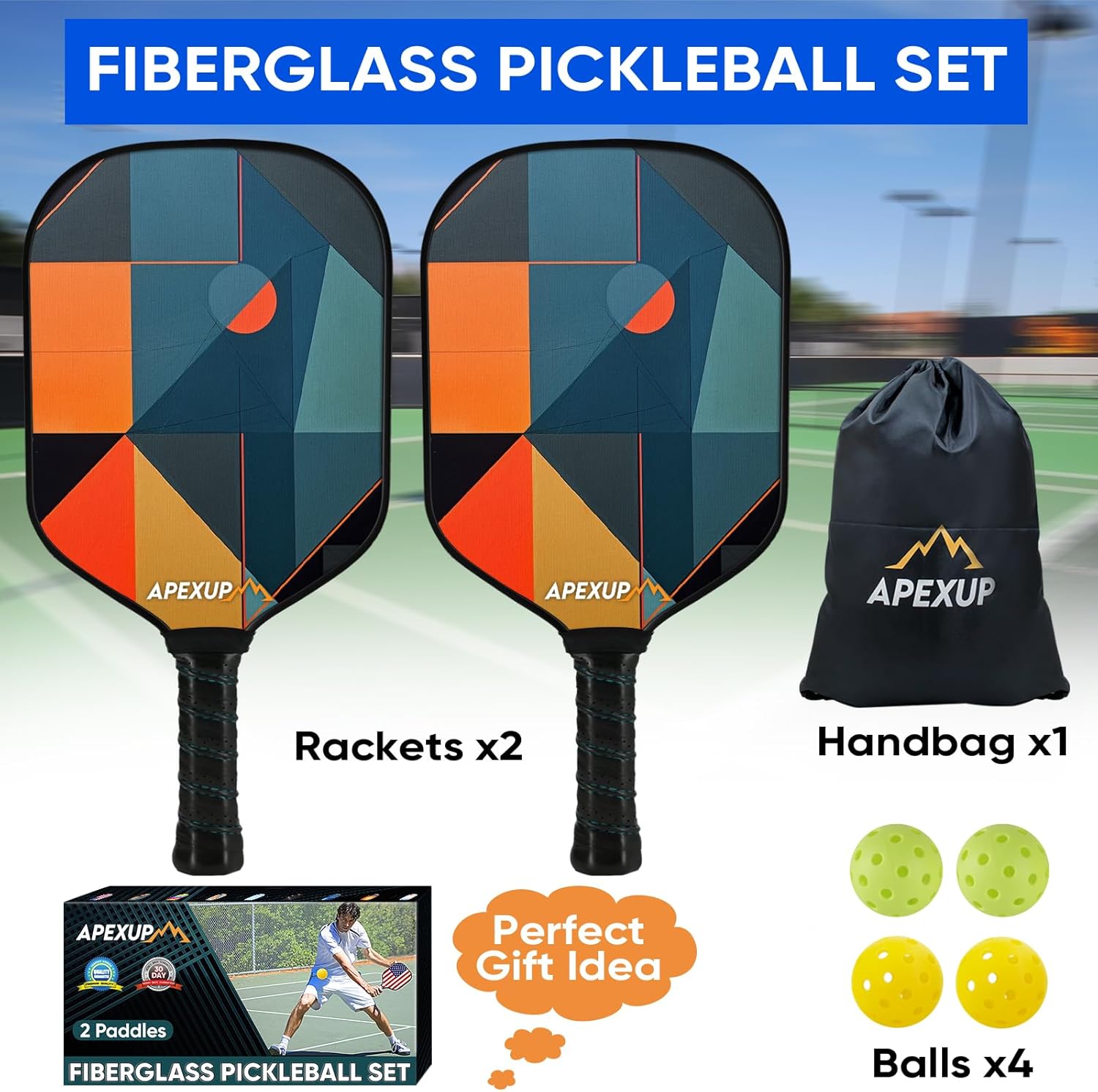 Fiberglass Pickleball Paddles Set