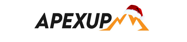 APEXUP logo with mountain design on a white background