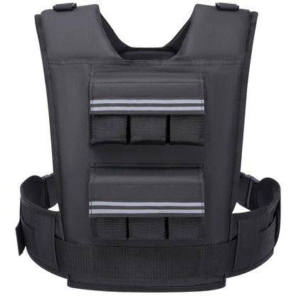 Adjustable Weighted Vest with Reflective Stripe, Iron Weights (20/30/40 lbs)[Upgraded]