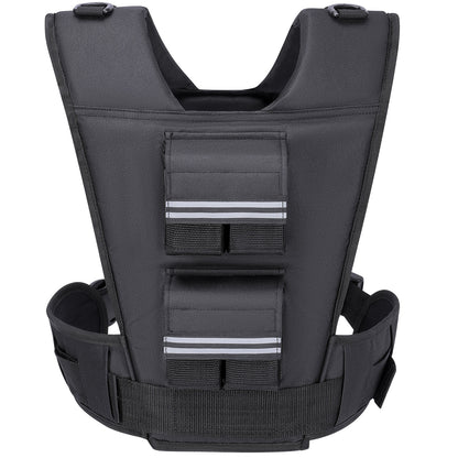 Adjustable Weighted Vest with Reflective Stripe, Iron Weights (20/30/40 lbs)[Upgraded]